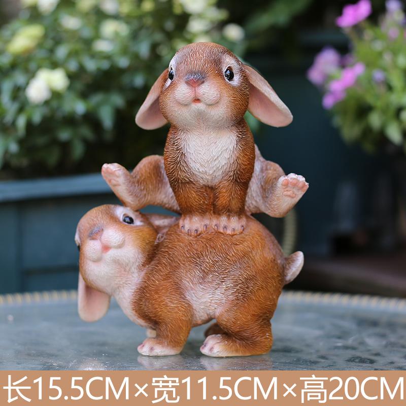 Courtyard Garden Creative Cute Rabbit Animal Ornaments Crafts Home Decorations Decorative Ornaments Elegant Room Decorations