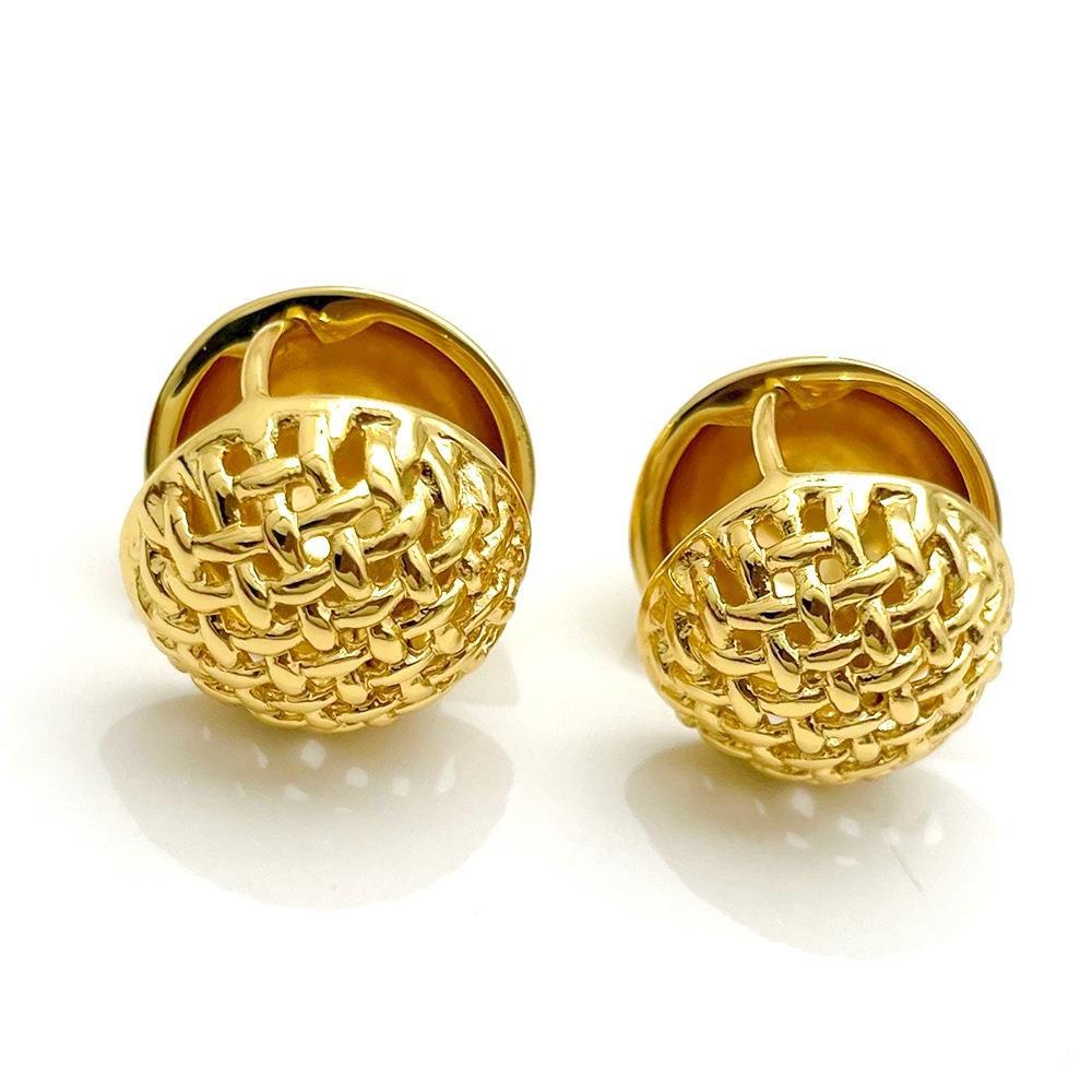 French Minimalist Double-Faced Hollow Texture Earrings for Women