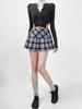 Plaid High-Waisted Pleated Skirt - 2026 Spring Arrival, Women's College Style
