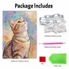 5D Pearl Kit Elegant Cat Design DIY Enamel Ornaments for Home Wall Decoration Stress Relief Handmade Gift Frameless