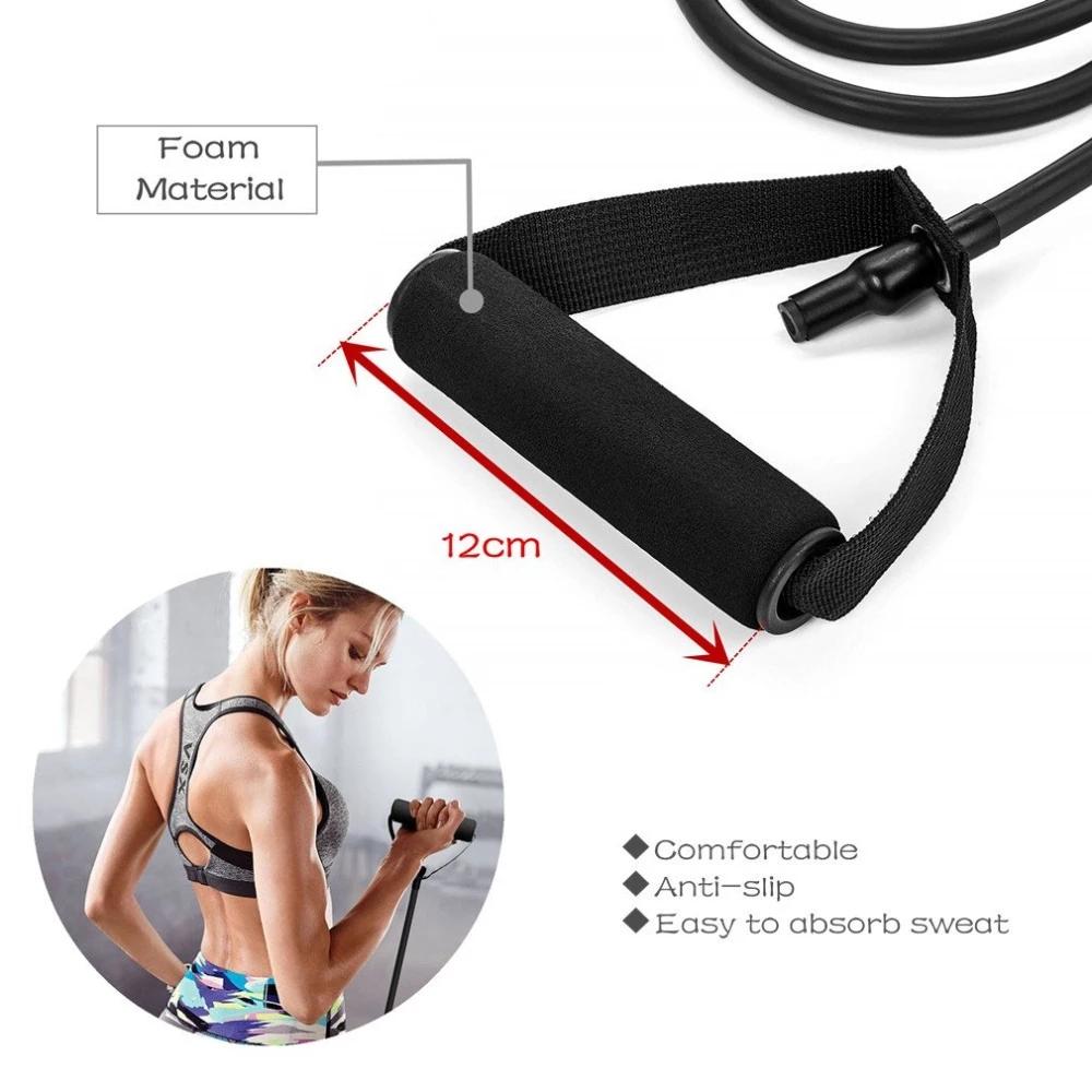 5 Levels Resistance Yoga Pull Rope Bands with Handles for Home Gym Workouts Muscle Training Elastic Sports Bodybuild