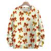 Women's Casual Long Sleeve Bow Woolen Sweatshirt Fall  Vacation Long Sleeve Pullover