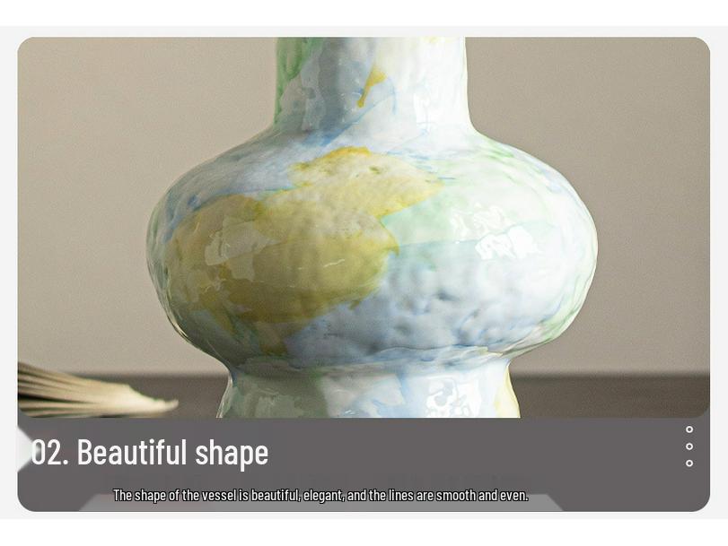 Yusan Ni Modern Ceramic Vase: Elegant Small Fresh Flower Arrangement for Living Room or Hotel Decor.