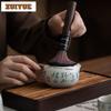 Ru Kiln Hand Written Poems Tea Six Gentlemen Elegant Knife Spoon Tea Set Tea Tool Set Household Teaware Utensils Teaware Craft