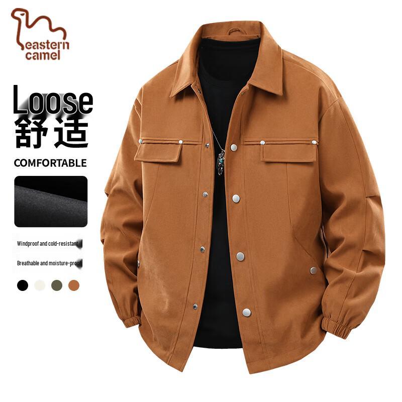 

EASTERN CAMEL Men s Casual Lapel Work Jacket S
