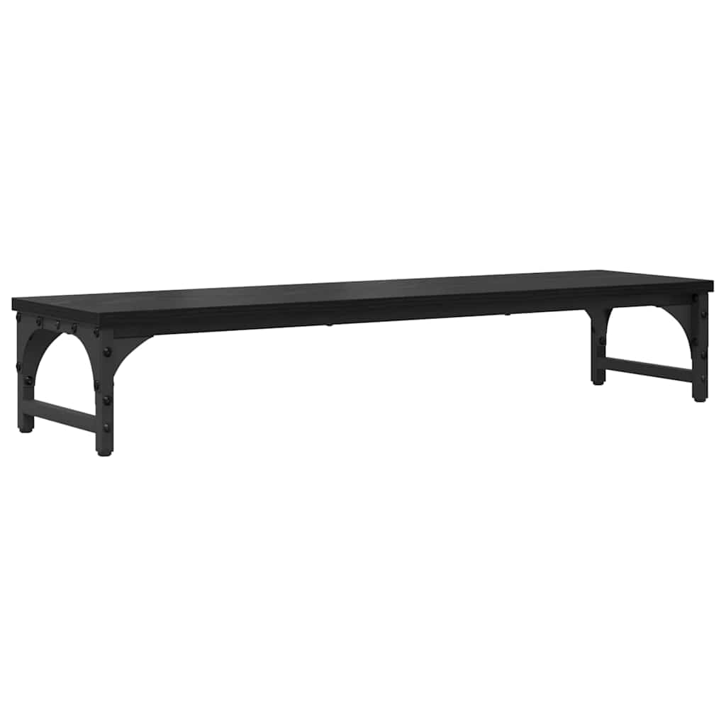 Monitor Stand Black Oak Effect 85 x 23 x 15.5 cm
