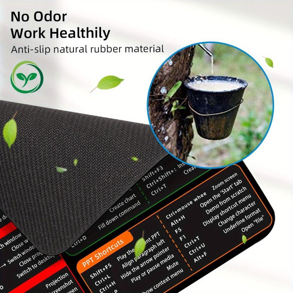 Rubber Desk Mat Waterproof Excel Shortcuts Mousepad New Quick Key Mousepad  Software PowerPoint