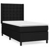 Sommier à lattes avec matelas - Noir - 90x200 cm - Tête de lit réglable - Surmatelas inclus