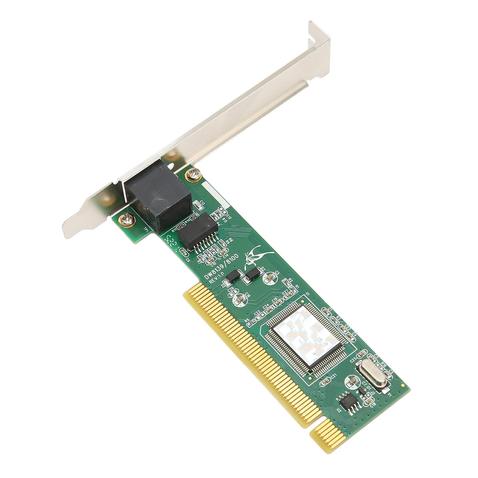 

PCIe Network Card Self Adaption 10 100mbps NIC RJ45 Auto Negotiate PCIe Ethernet Card for Computer Gaming