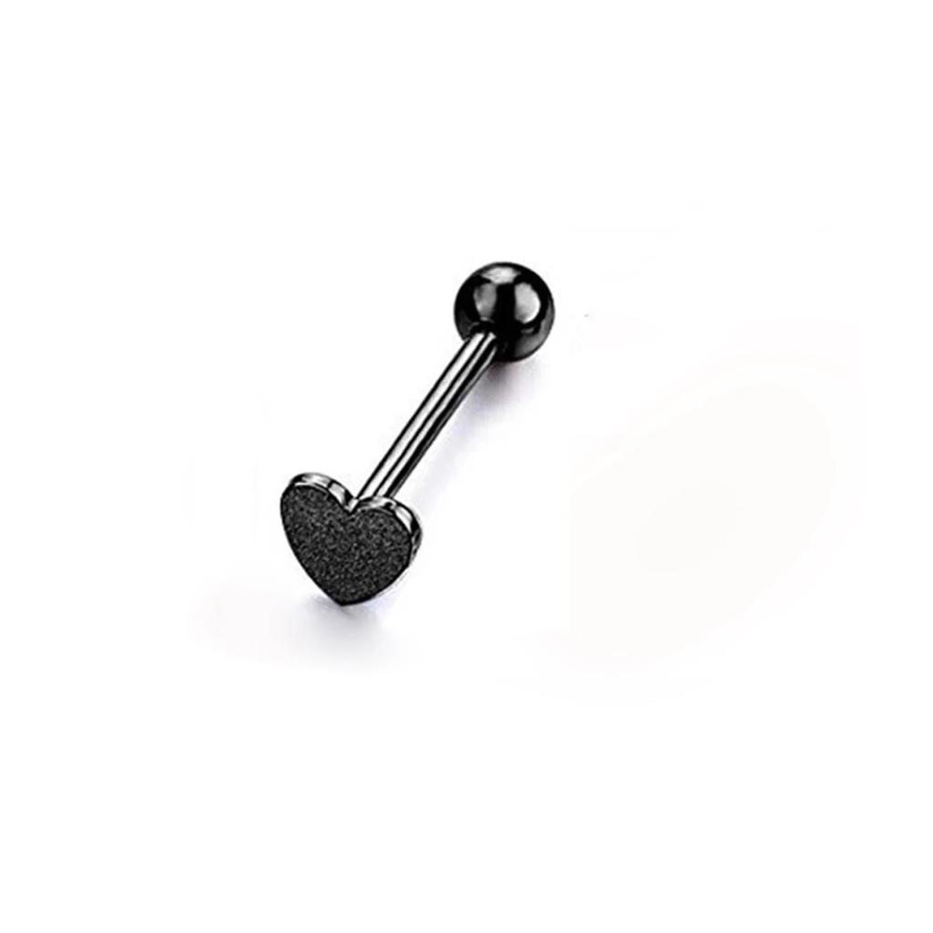 Jazyk Chirurgická ocel Srdce Činka Piercing Body Labret Pin Neht Neht Piercing do ucha Piercing do rtu
