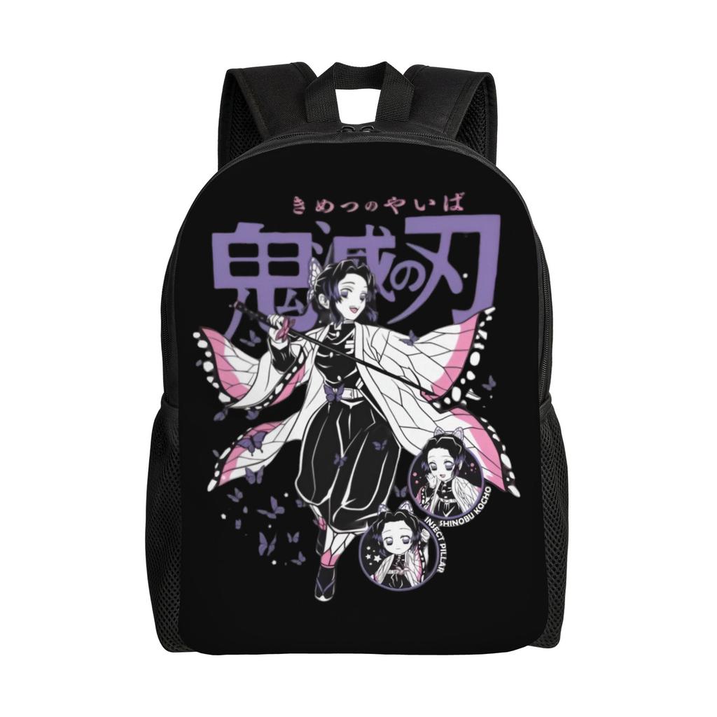 Demon Slayers Backpack for Women Men Waterproof College School Kokushibo Bag Printing Bookbag