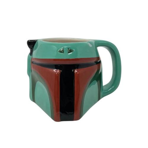 Tazza Scolpita di Boba Fett di Star Wars verde/rosso