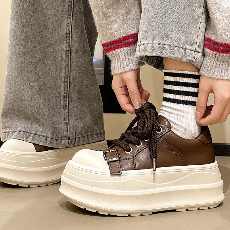 Small Platform Shoes, Korean Version of Casual Shoes, New Height-increasing Versatile and Ugly Sports Shoes In Autumn 2025