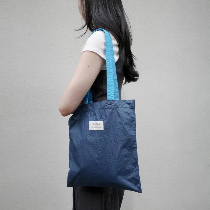 Nylon Square Bag (Small Teal Blue / Large Aqua Blue) Shoulder Bag Eco Bag Big Bag Mini Bag