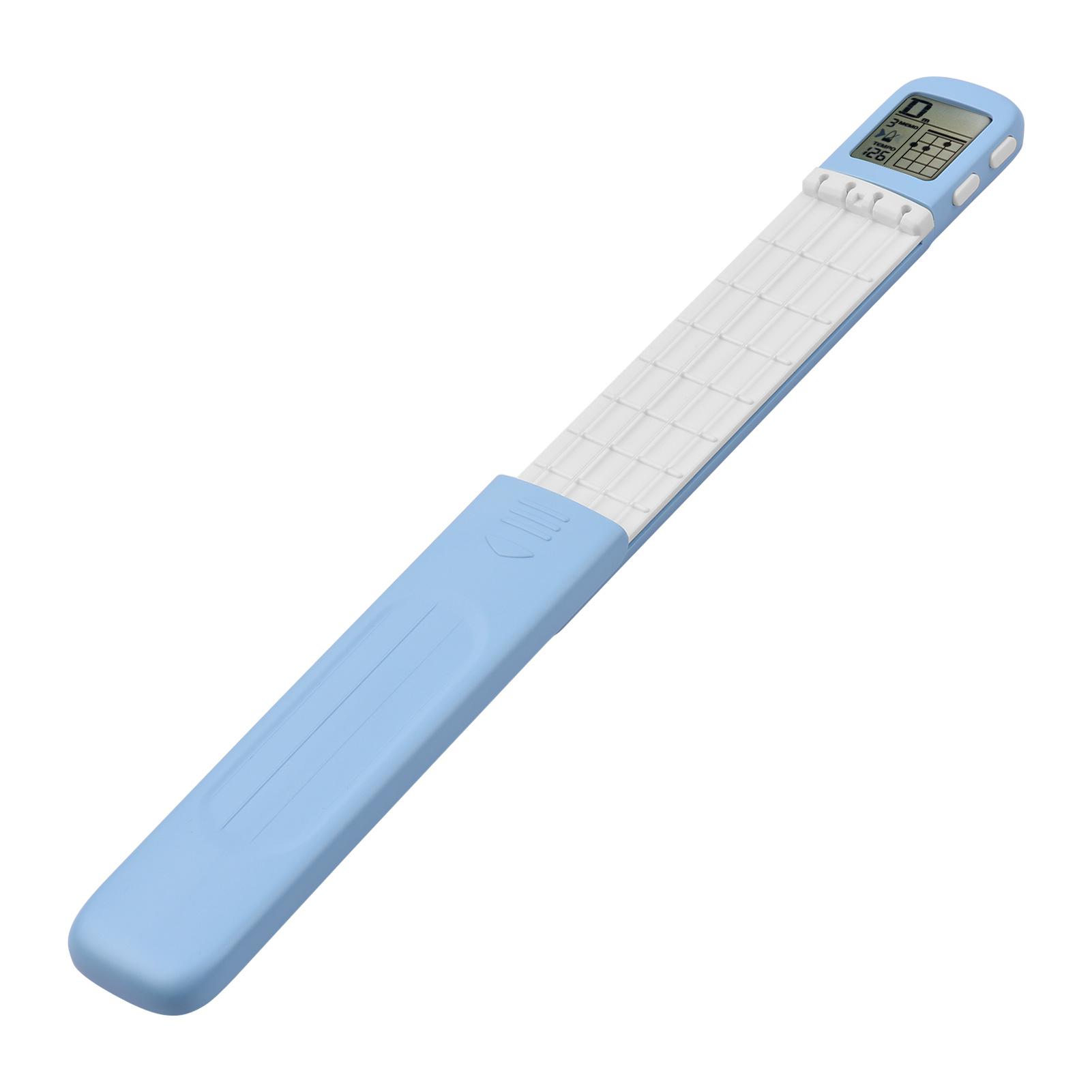 

Портативний тренажер для акордів укулеле Інструмент для тренування пальців укеле з екраном таблиці акордів, що обертається на 360°, для початківців укеле синій