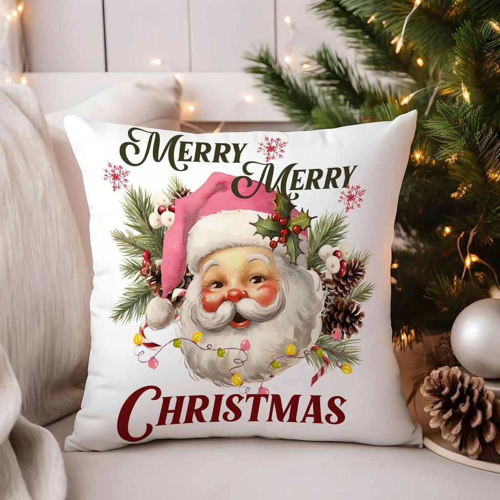 Popular Christmas Pillowcase Office Seat Cushion Home Bedside Pillowcase