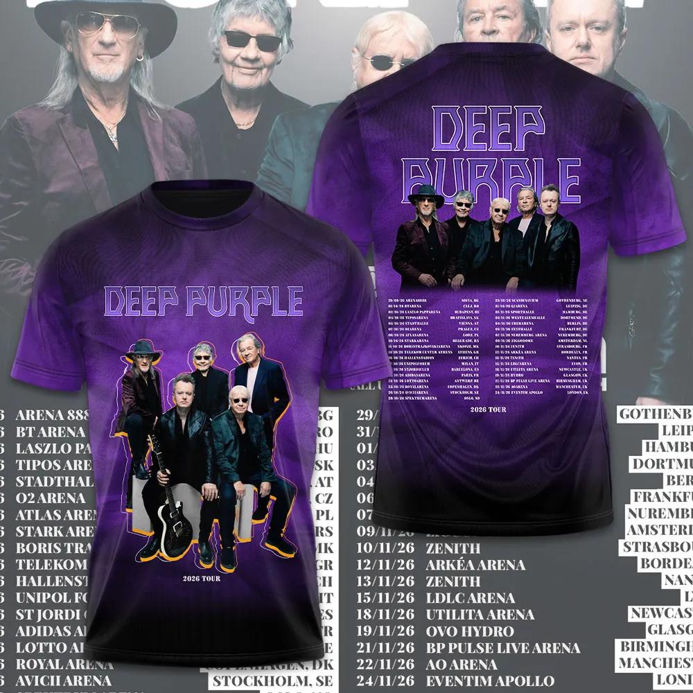 MDHAO xin nan zhuang  3D txu Hot Rock Deep Purple Band 3D Print T-shirt Mannen Vrouwen Mode Casual Korte Mouw T-shirt Hip Hop Tops T-shirts Mannenkleding 6XL