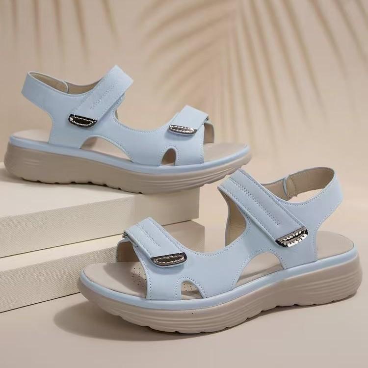 2025 New Summer Women's Shoes Large Thick Bottom Casual Sandals with One Strap Sandals Women's Shoes