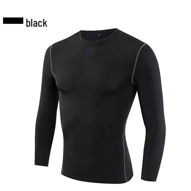 Herren Herbst/Winter Basketball Langarm Fitness Tights - Atmungsaktive, Hochelastische Basisschicht zum Laufen und für Sport