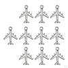 10 Pieces Plane Necklace Bracelets Pendant DIY Jewelry Making Charms Beads