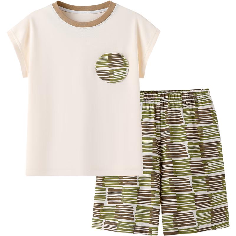 YEEHOO Boys 7A Antibacterial Combed Cotton Sleeveless Pajama Set 140