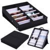 Portable Storage Eyewear Holder Glasses Frame Tray 12 Slots Glasses Tray Sunglasses Display Case Eyeglass Organizer Box