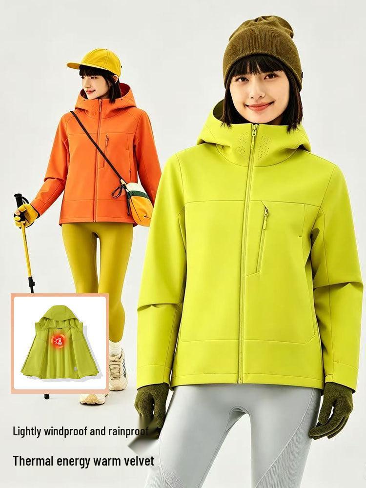 Women's & Men's Outdoor Windproof Softshell Jacket for Spring/Autumn - Hiking, Sports, and Mountaineering Outerwear.