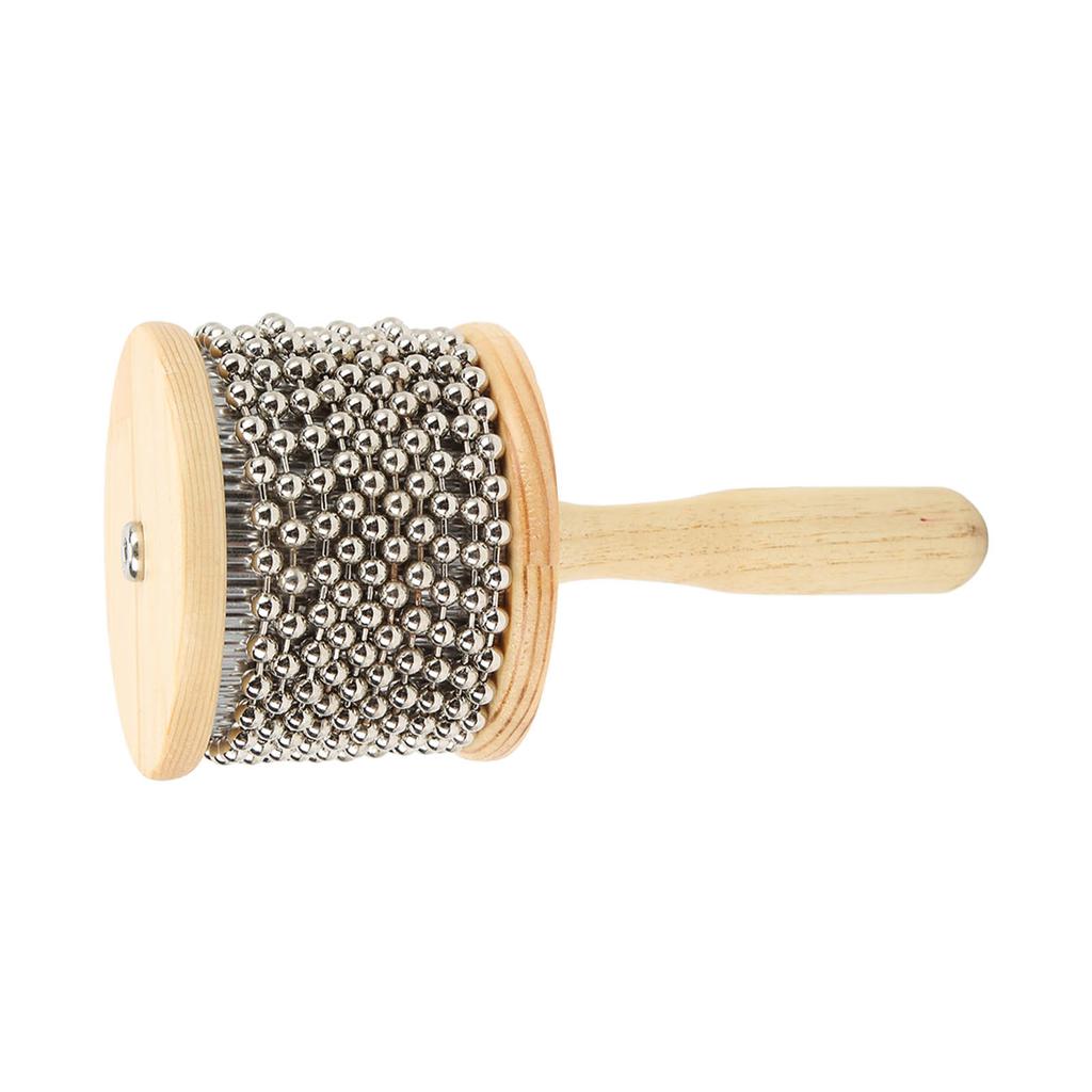 Wooden Cabasa Steel Ball Hand Cranked Toy Portable Children Teaching Musical InstrumentLarge