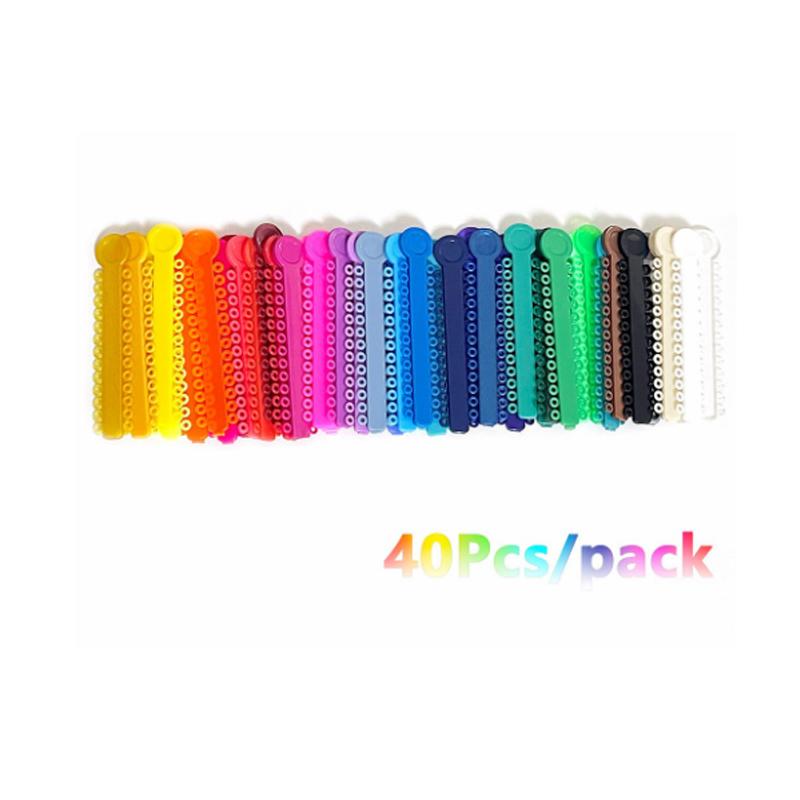 1040 Uds/40 Varillas De Ligadura Elástica De Ortodoncia Dental Bandas Coloridas Anillos Elásticos De Látex Para Soportes Herrami