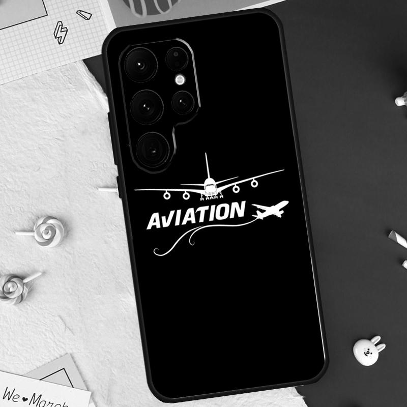 Aircraft Airplane Fly Travel Case For Samsung Galaxy S21 S22 S23 S24 S25 S26 Ultra S10 S25 Plus S25 FE S20 FE Cover Shell