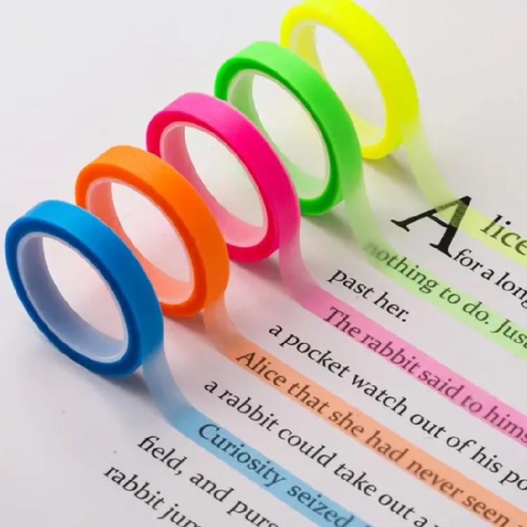 Ruban Adhésif Notes Colorées Largeur 0,6 cm Couleur Fluorescente Ruban Marqueur Adhésif Ruban Adhésif Notes Adhésives Pour Marquage Rapide