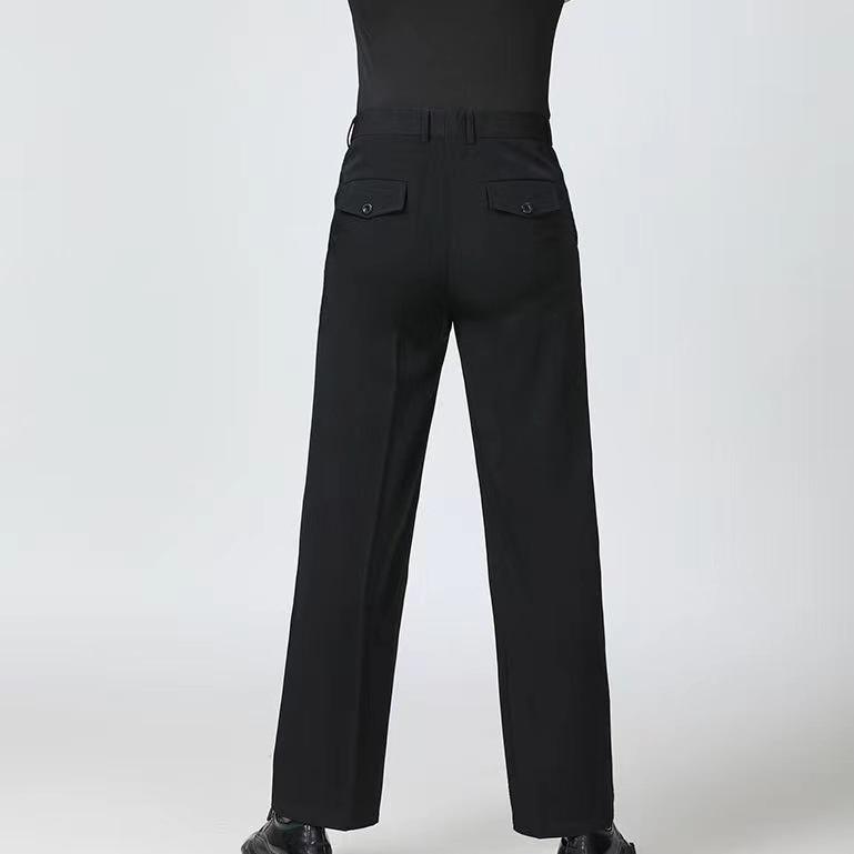 

XISAA Мужские брюки для латиноамериканских танцев прямого кроя с поясом XL