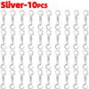 50pcs Metal Double Head Lobster Clasp Extension Claw Connector Suitable for Necklace Bracelets DIY Jewelry Making Accessories
