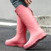 Unisex High-Top Waterproof Rain Boots - Lightweight, Non-Slip, Long Rubber Overshoes for Outdoors