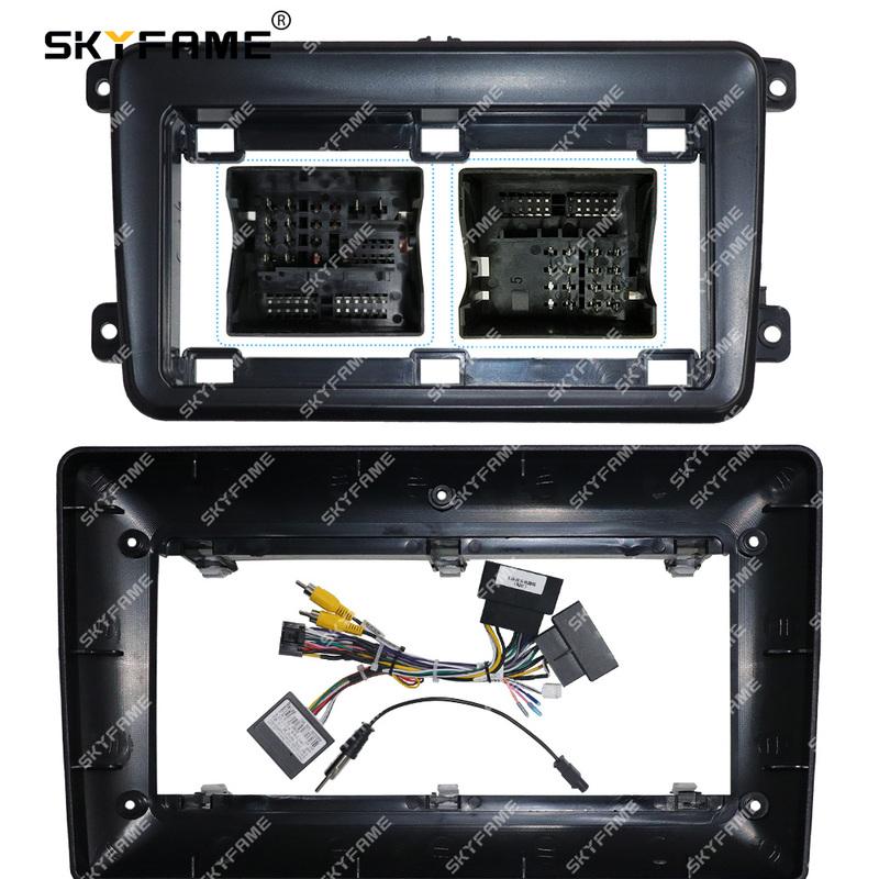 SKYFAME Car Frame Fascia Adapter Android Dash Fitting Panel Kit For Volkswagen Universal VW Passat Jetta Caddy Skoda Seat