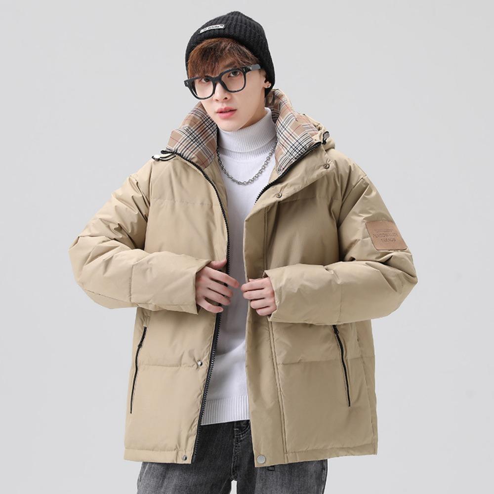 Autumn and winter trend men's and women's same style couple warm thickened bread clothes men's trendy brand hooded jacket