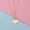 Cross-border Couple Titanium Steel Split Heart Pendant Necklace Set