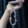 Ins Style Mermaid Pendant Beaded Phone Charm Y2K  Butterfly Phone Chain Anti Lost Wrist Lanyard Keychain Gifts