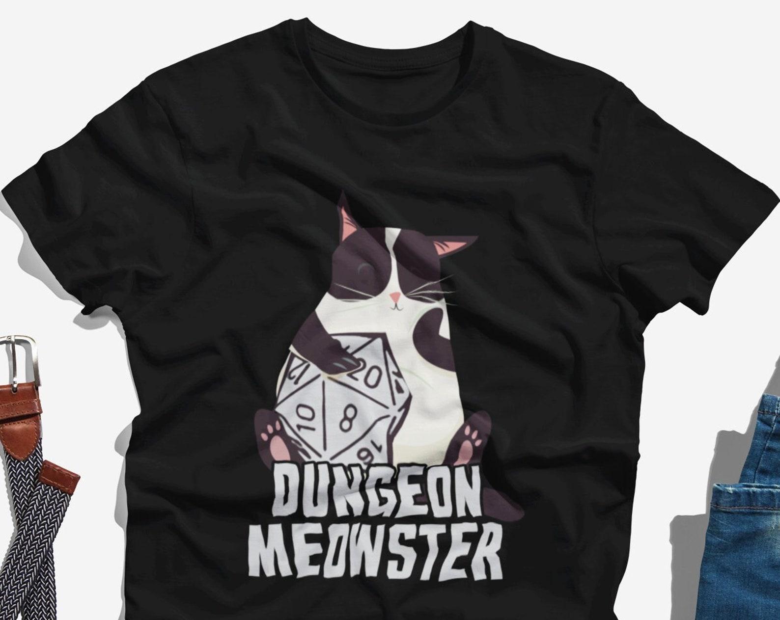 Dungeon Meowster Shirt, Dungeon Master T Shirt, Tabletop Gamer Tshirt, RPG Roleplaying Game, DnD Tshirt, DM T Shirt, DM Gift, DnD T Shirt XL