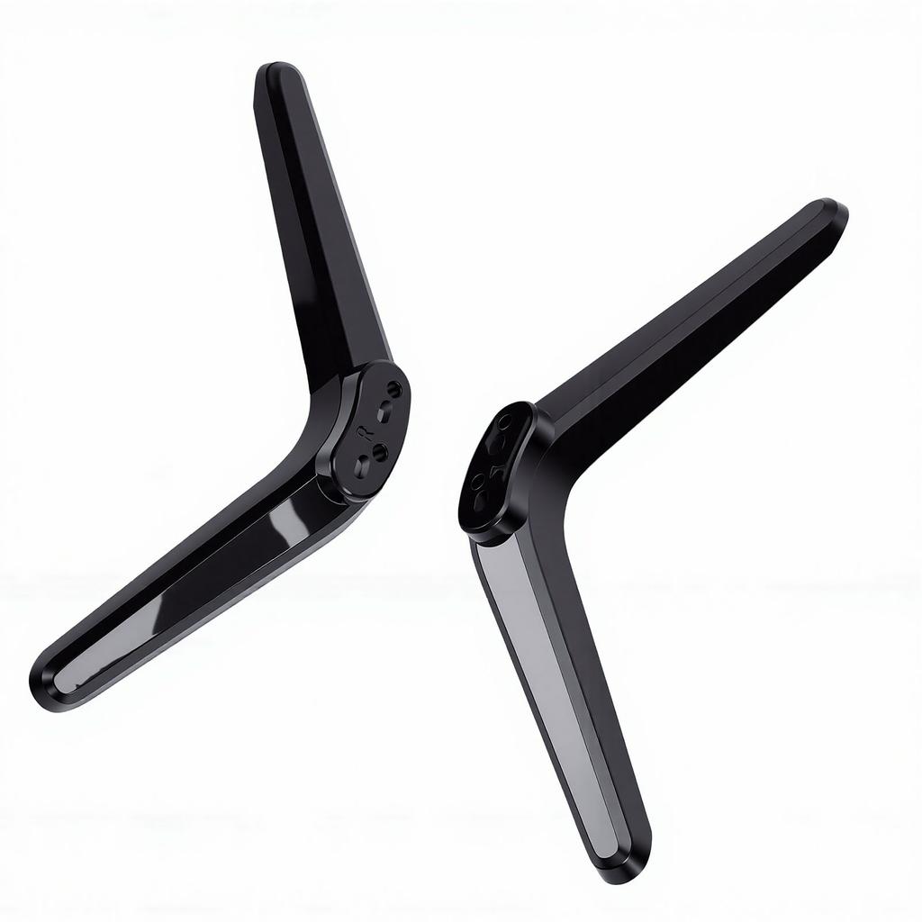 1 Pair TV Legs Modern Minimalist Plastic TV Stand Replacement Legs for 40 To 43 Inch TVs Black