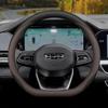 Geely Steering Wheel Cover: Ultra-thin, Four Seasons Grip for Xingyue L, Xingrui, Emgrand, Binyue Car Interiors.