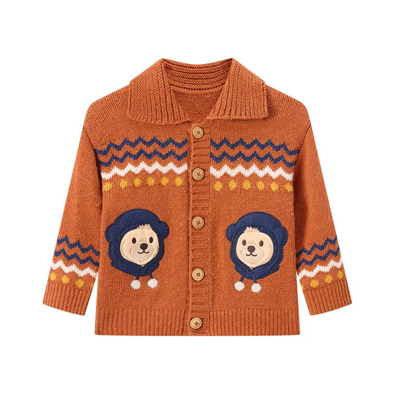 Teenie Weenie Kids  Unisex Fair Isle Knit Cardigan 100
