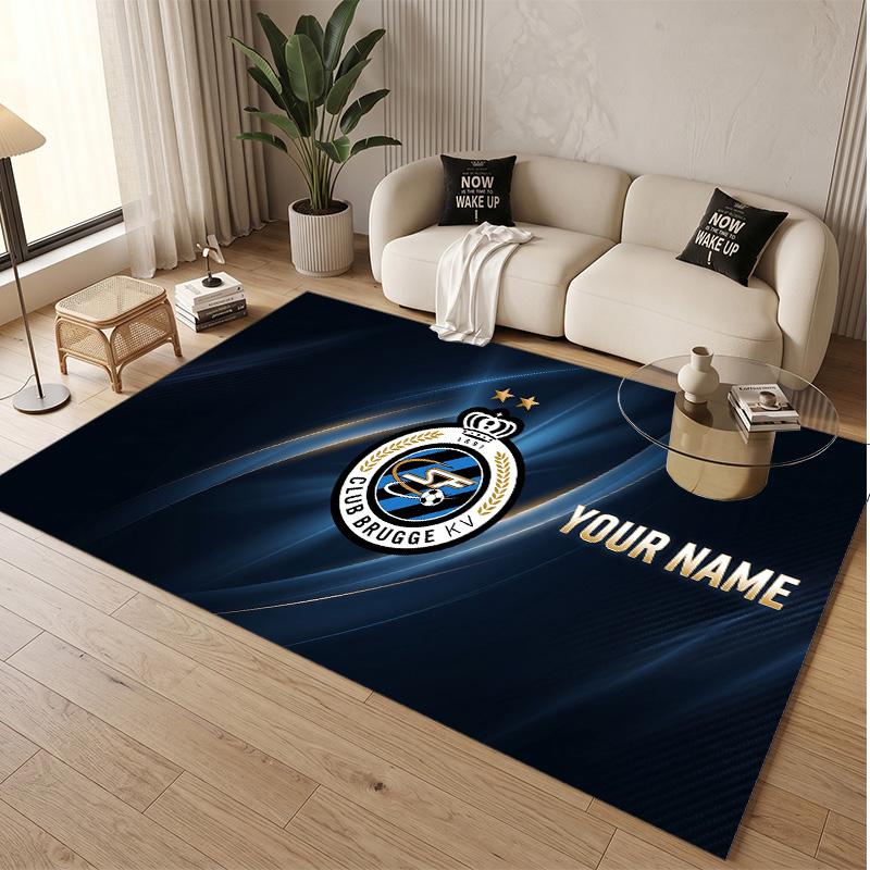 Personalized Crystal Velvet Carpet Club Brugge FC Pattern Non Slip Floor Rug