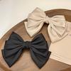 Female Satin Bow Hairpin Ponytail Clip Two-layer Bowknot Ribbon Spring Clip Temperament Accessories Korean Fashion Elegant