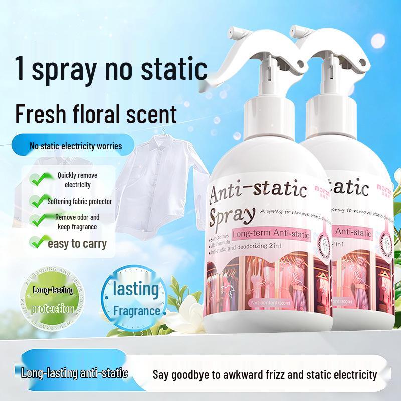 Autumn-Winter Anti-Static Spray with Wrinkle Remover & Long-Lasting Fragrance for Clothes & Hair