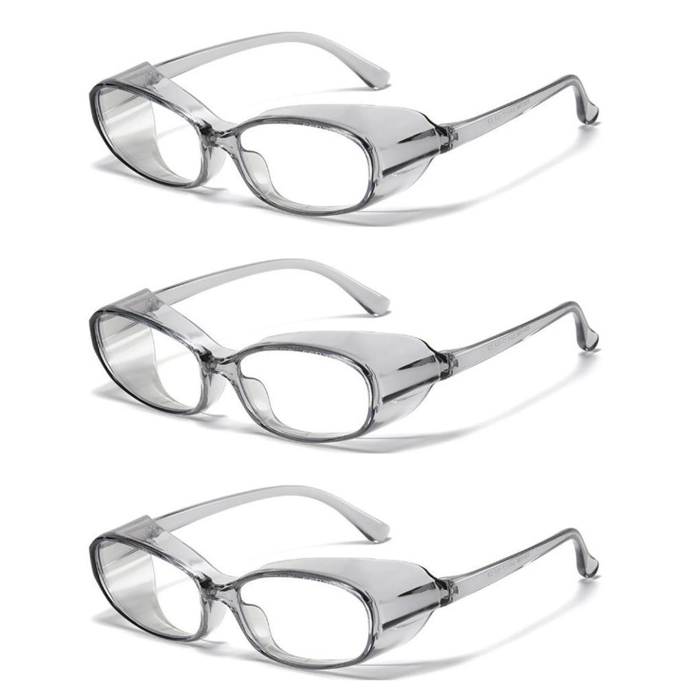 3 Stück Arbeitsschutzbrille Spritzschutz Winddicht Staubdicht Schutzbrille Optischer Linsenrahmen Für Forschung Radfahren Augenschutz