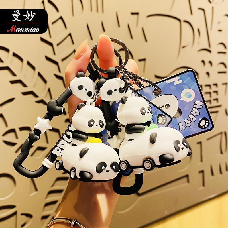 Panda Stylish Baby Bumper Car Keychain Perfect For Bags And Car Keys Silicone Accessory