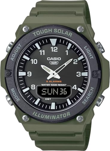 [Casio] CASIO Standard Tough Solar Analog and Digital Quartz Watch AQ-S820W-3BV Men s Military Gr...
