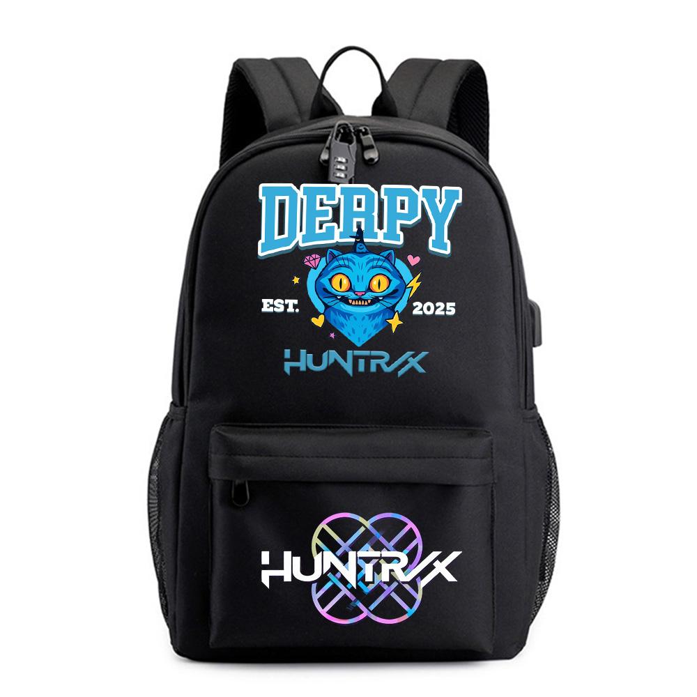 Anime Cartoon K-Pop Demon Hunters Printed Backpack for Teenager Student Bookbag Schoolbag Women Large Capacity Waterproof Travel Bag Gift