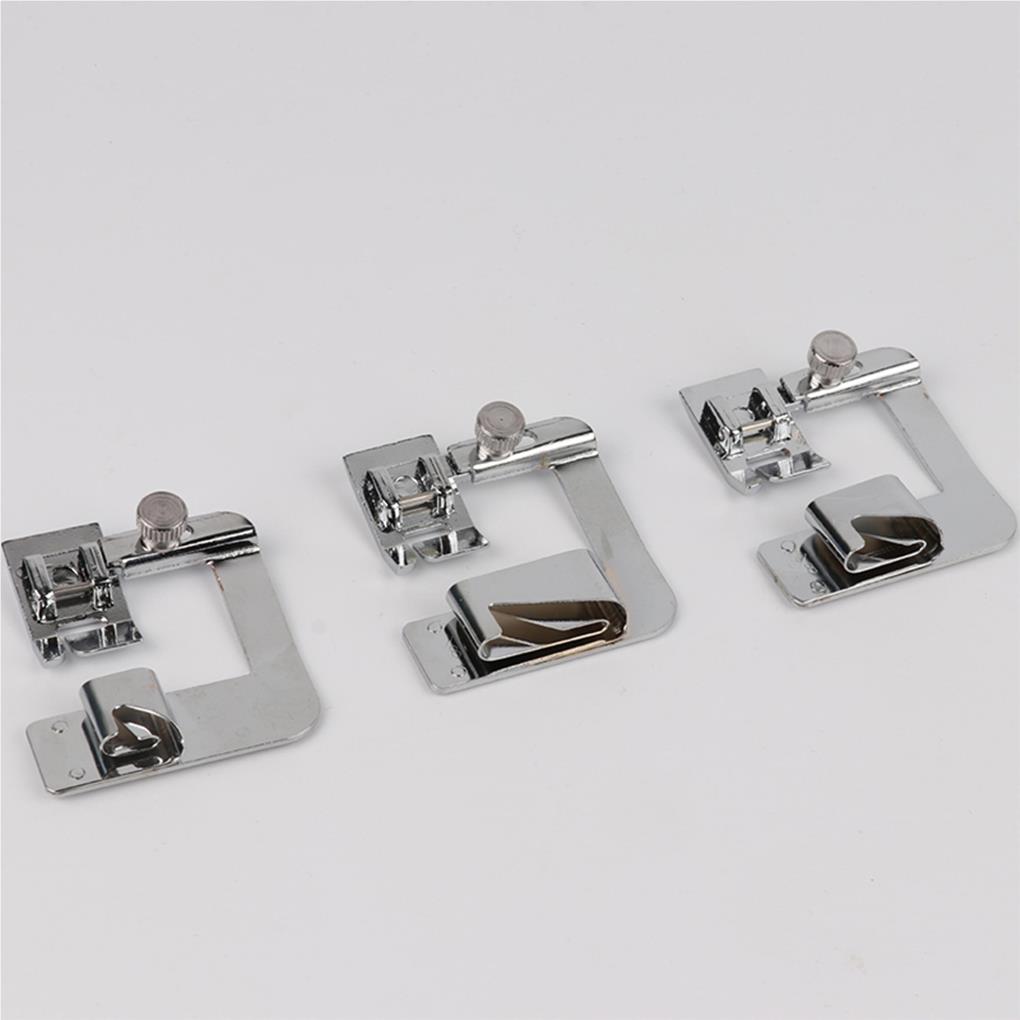3Pcs Rolled Hem Feet Set Non-slide Handmade Multi-Function Foot Presse Non-stick Sewing Accessories Knitting Accessory
